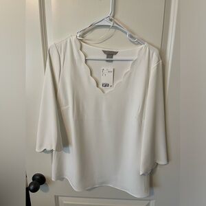 H&M Scalloped Blouse